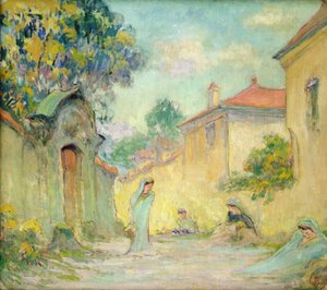 Street at Meudon (olja på duk)