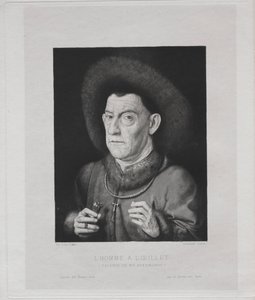 Man med en rosa av Claude Ferdinand Gaillard
