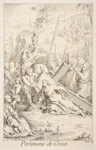 Att bära korset.n.d. Skapare: Claude Gillot, Jacques Gabriel Huquier.