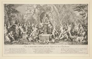 BACCHUS-festen, firad av Satyrs och Bacchantes