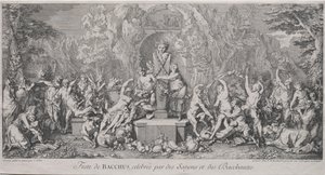 De fyra högtiderna: Bacchusfestivalen av Claude Gillot