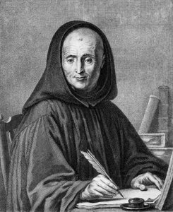 Porträtt av Jean Mabillon (1632-1707) graverad av Alexis Loir (1640-1713)