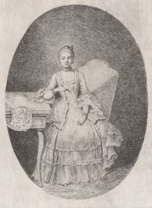 Porträtt av Marguerite Le Comte, 1764.