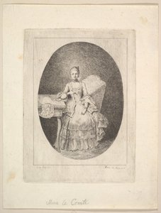 Porträtt av Marguerite Le Comte, 1764.