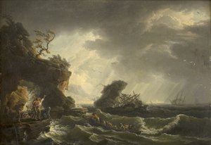 Ett skeppsvrak av Claude Joseph Vernet