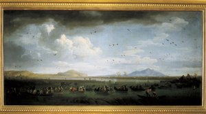 Charles de Bourbon jagar änder vid sjön Patria, målning av Joseph Vernet av Claude Joseph Vernet