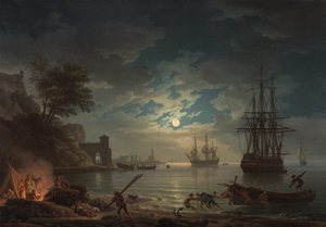 Månsken av Claude Joseph Vernet