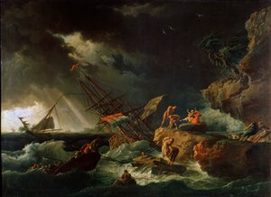 Storm vid havet, 1740-talet. av Claude Joseph Vernet