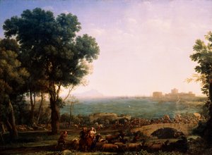 Slaget på bron, Slaget mellan kejsarna Maxentius och Konstantin, 1655. av Claude Lorrain