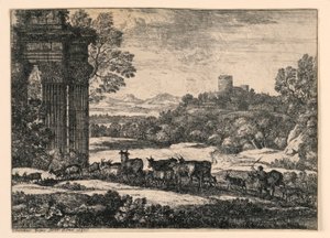 Boskap som drivs hem genom en storm av Claude Lorrain
