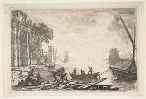 Hamnscen med stigande sol, 1634. av Claude Lorrain
