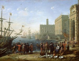 Hamnscenen av Claude Lorrain