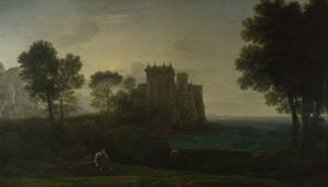 Landskap med Psyche utanför Cupidpalatset Det förtrollade slottet, 1664
