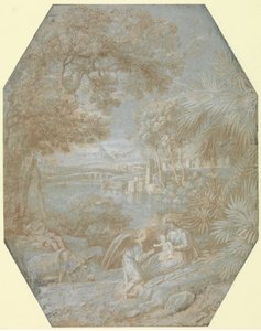 Landskap med resten på flykten till Egypten, 1645. av Claude Lorrain