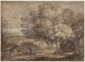 Landskap med Narcissus och Echo av Claude Lorrain