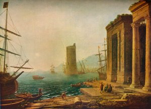 Hamnen i Ostia, Rom, c1643 1931 av Claude Lorrain