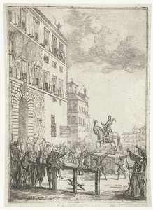 Ridsportstaty av kejsaren av det heliga romerska riket Le Statue equestre du roi des romains Fyrverkerier och festligheter i samband med den nyvalda kejsaren av det heliga romerska riket (serietitel) av Claude Lorrain