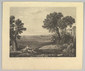Havslandskap med Bacchus och Ariadne, 1742. av Claude Lorrain