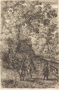 Herde med fyra getter (Les quatre chèvres) av Claude Lorrain