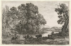 Koherden (Le bouvier) av Claude Lorrain