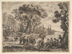 Europas våldtäkt, 1634. av Claude Lorrain