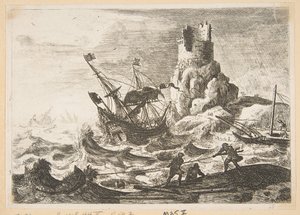 Skeppsvraket, ca. 1638-41. av Claude Lorrain