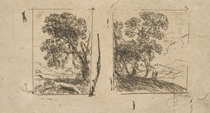 De två landskapen, ca. 1630. av Claude Lorrain