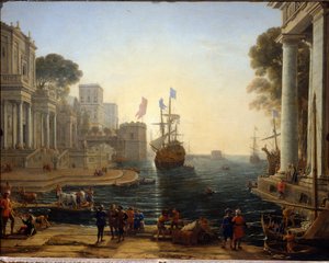 Ulysse presenterar Chryseis för sin far (Målning) av Claude Lorrain