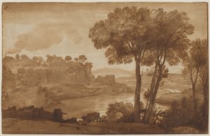 Utsikt över Acqua Acetosa recto, ca. 1645. av Claude Lorrain
