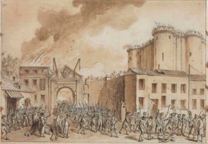Stormningen av Bastiljen den 14 juli 1789.