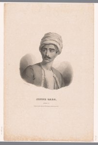 Porträtt av en grekisk ung man Jeune Grec (titel på objekt) Etudes (serietitel på objekt) av Claude Marie Dubufe