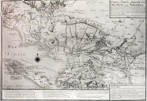 Atlas 131 H f.42 Karta över Bas Poitou, Aunis och Saintonge med myrarna i Aiguillonbukten 1716