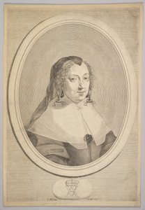 Anne av Österrike, ca. 1645. av Claude Mellan