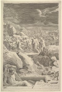 Kristi begravningsprocession, 1678. av Claude Mellan