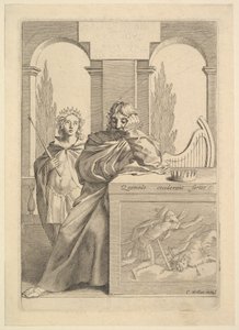 David: Titelsida för Talon, LHistoire Sainte, III, 1645. av Claude Mellan