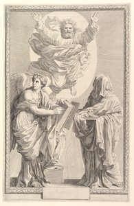 Frontispice till Bibeln, 1642. av Claude Mellan
