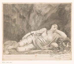 Sankta Maria Magdalena ligger i en grotta