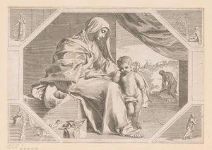 helig familj av Claude Mellan