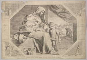 Helig familj. av Claude Mellan