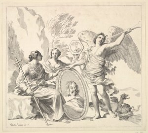 Louis-Emmanuel de Valois, greve av Alais och hertig av Angoulême, 1600-talet. av Claude Mellan