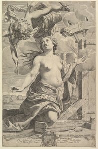 Sankta Katarinas martyrskap, 1625. av Claude Mellan