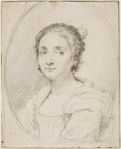 Porträtt av Virginia de Vezzo da Velletri av Claude Mellan