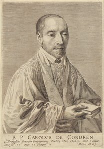 Porträtt av Charles de Condren av Claude Mellan