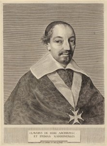 Porträtt av Claude de Rebé, ärkebiskop av Narbonne av Claude Mellan