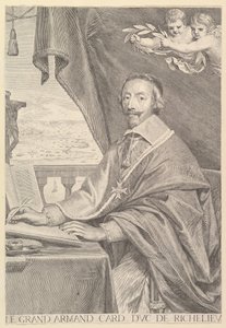 Porträtt av kardinal Richelieu, 1651. av Claude Mellan