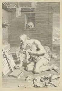 Sankt Jerome av Claude Mellan