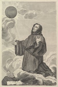St Benedictus i extas. av Claude Mellan
