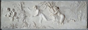 Pan som förföljer Syrinx under Amours blick Basrelief av Claude Michel dit Clodion (1738-1814). Omkring 1782 Paris, Louvren.