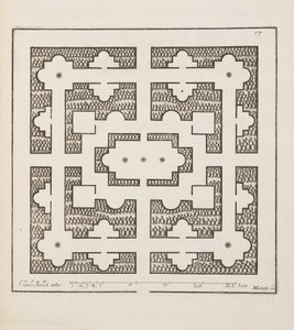 Design för Parterre, från Theatre des Plans et Jardinages, pub.1652 (gravyr) av Claude Mollet