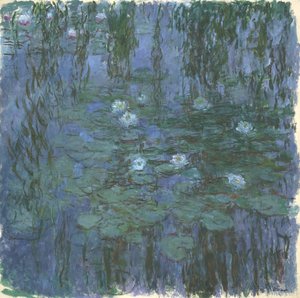 Blå nymfeor av Claude Monet